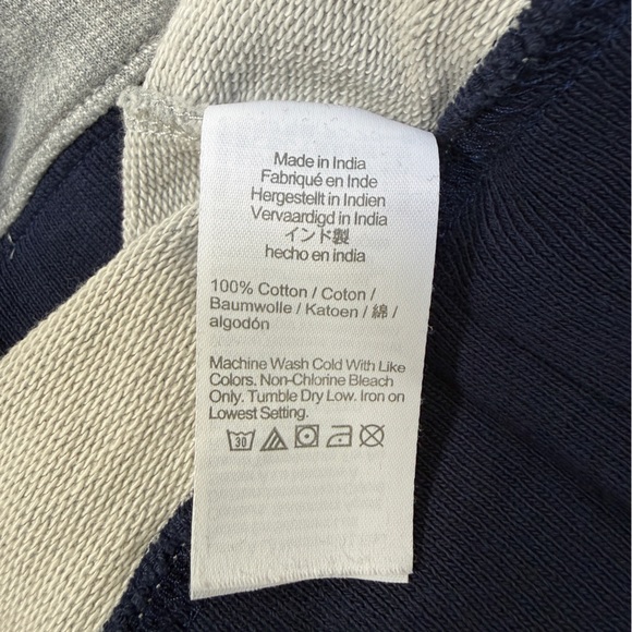 J Crew Crewcuts kids Blue, Gray, and Gold Crewneck Sweater - Picture 5 of 5